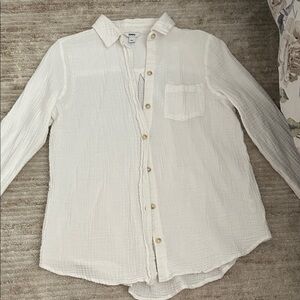 Sonoma Cream Casual Button Down Shirt
